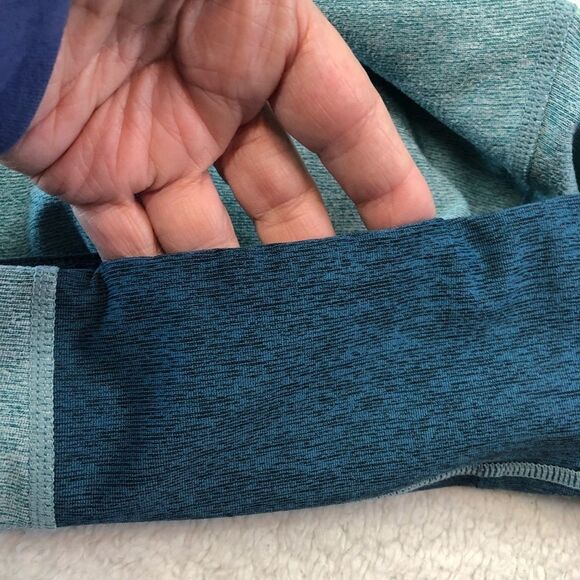 OUTDOOR VOICES LEGGINGS          2 TONE 7/8 LEGGINGS MIST/DEEP SEA - Picture 6 of 8